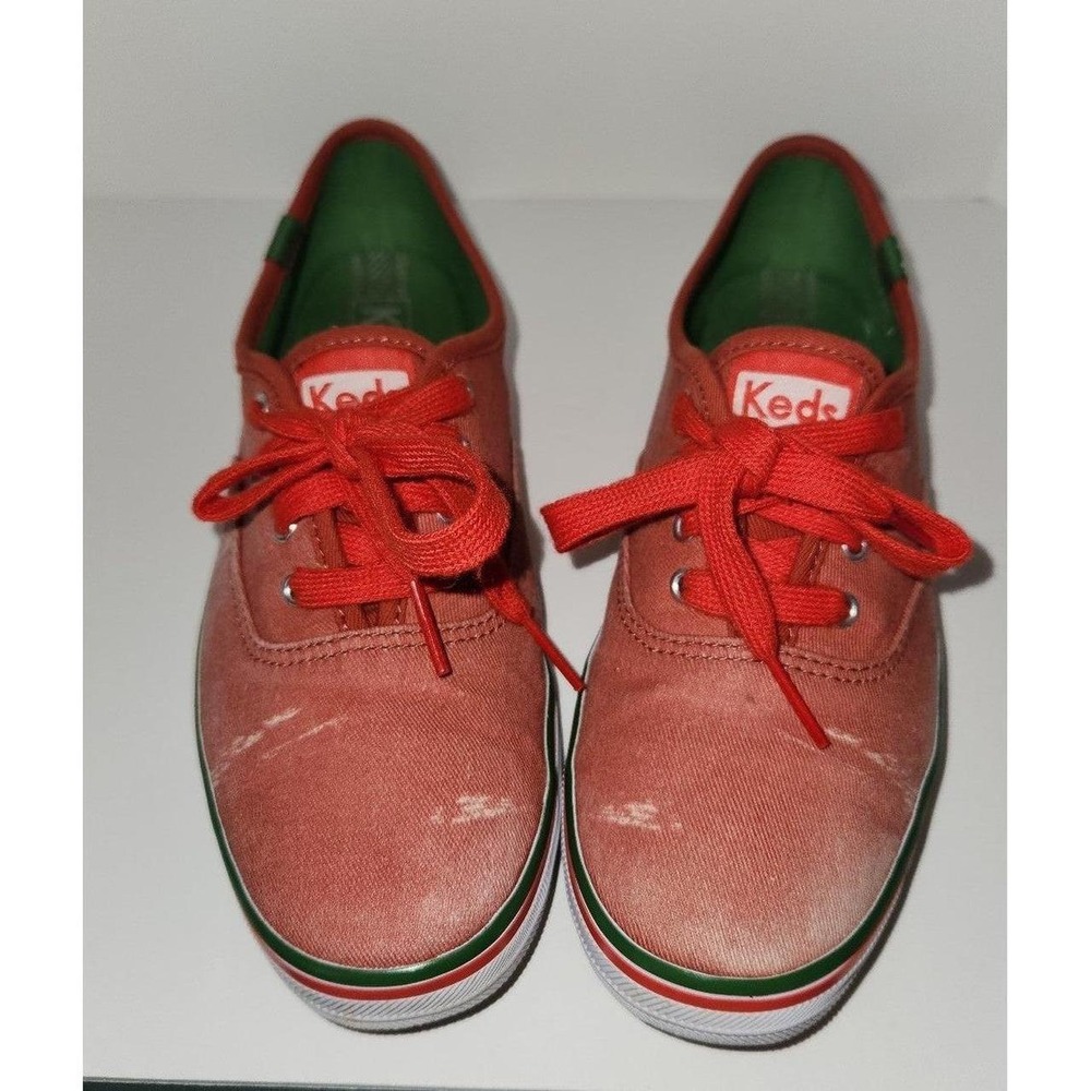 Keds Rare Red Distressed Lace Up Sneaker